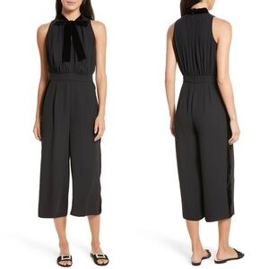 Kate Spade Black Velvet Trim Jumpsuit